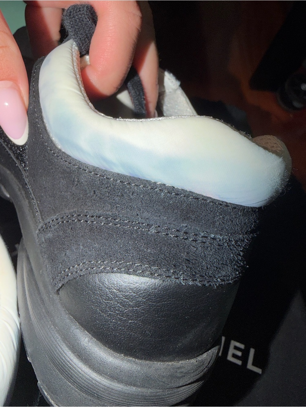 CHANEL Black White Sneakers - Picture 4 of 6